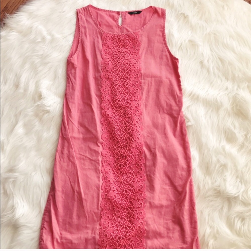 J Crew pink shift dress size 2